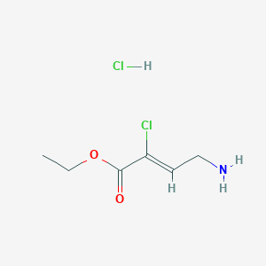 molecular formula C6H11Cl2NO2 B2865487 Ethyl (Z)-4-amino-2-chlorobut-2-enoate;hydrochloride CAS No. 2402849-51-6