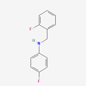 molecular formula C13H11F2N B2865493 4-氟-N-[(2-氟苯基)甲基]苯胺 CAS No. 723753-89-7