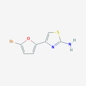 molecular formula C7H5BrN2OS B2865494 4-(5-Bromofuran-2-yl)-1,3-thiazol-2-amine CAS No. 24614-21-9