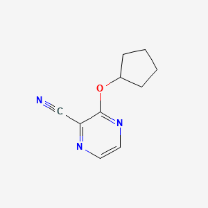 molecular formula C10H11N3O B2865496 3-(环戊氧基)吡嗪-2-腈 CAS No. 1247574-85-1