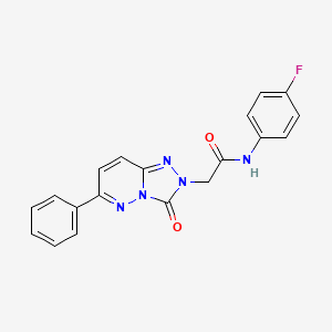 molecular formula C19H14FN5O2 B2865498 N-(4-氟苯基)-2-(3-氧代-6-苯基-[1,2,4]三唑并[4,3-b]哒嗪-2(3H)-基)乙酰胺 CAS No. 1251707-22-8