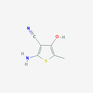 molecular formula C6H6N2OS B028655 2-Amino-4-hydroxy-5-methylthiophene-3-carbonitrile CAS No. 105558-73-4
