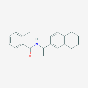 molecular formula C20H23NO B286550 2-methyl-N-[1-(5,6,7,8-tetrahydro-2-naphthalenyl)ethyl]benzamide 