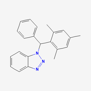 molecular formula C22H21N3 B2865500 1-[Phenyl(2,4,6-trimethylphenyl)methyl]-1H-1,2,3-benzotriazole CAS No. 155998-86-0