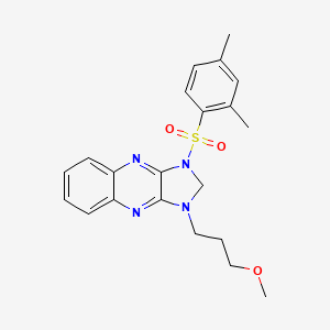 molecular formula C21H24N4O3S B2865507 1-((2,4-dimethylphenyl)sulfonyl)-3-(3-methoxypropyl)-2,3-dihydro-1H-imidazo[4,5-b]quinoxaline CAS No. 848681-80-1