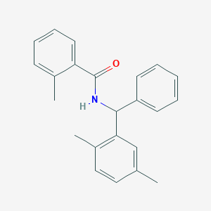 molecular formula C23H23NO B286551 N-[(2,5-dimethylphenyl)(phenyl)methyl]-2-methylbenzamide 