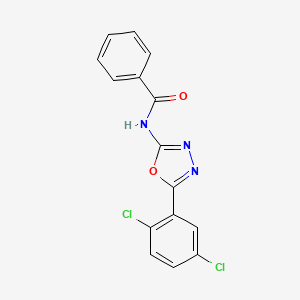 molecular formula C15H9Cl2N3O2 B2865511 N-(5-(2,5-dichlorophenyl)-1,3,4-oxadiazol-2-yl)benzamide CAS No. 891131-51-4