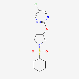 5-Chloro-2-((1-(cyclohexylsulfonyl)pyrrolidin-3-yl)oxy)pyrimidine