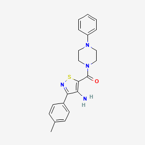 (4-Amino-3-(p-tolyl)isothiazol-5-yl)(4-phenylpiperazin-1-yl)methanone