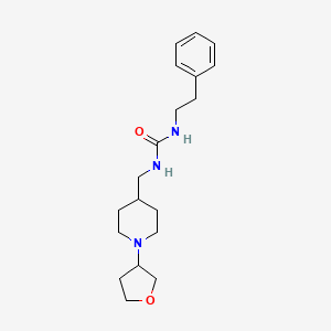 1-Phenethyl-3-((1-(tetrahydrofuran-3-yl)piperidin-4-yl)methyl)urea