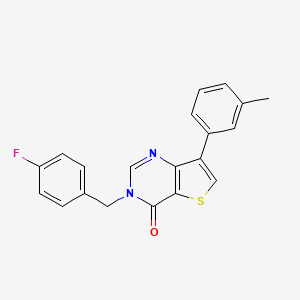 3-(4-fluorobenzyl)-7-(3-methylphenyl)thieno[3,2-d]pyrimidin-4(3H)-one