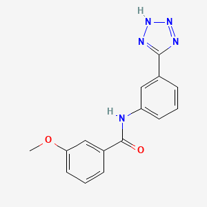 molecular formula C15H13N5O2 B2865528 3-methoxy-N-[3-(2H-tetrazol-5-yl)phenyl]benzamide CAS No. 886641-85-6