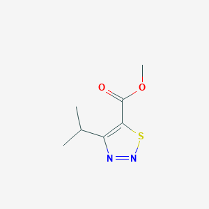 molecular formula C7H10N2O2S B2865530 Methyl 4-isopropyl-1,2,3-thiadiazole-5-carboxylate CAS No. 446275-88-3