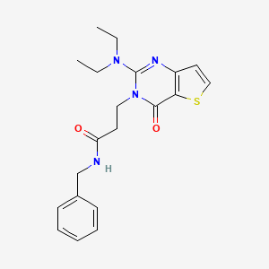 molecular formula C20H24N4O2S B2865540 5-[1-cyclopentyl-4-(4-fluorophenyl)-1H-imidazol-5-yl]-N-[2-(trifluoromethyl)phenyl]-2-furamide CAS No. 1112439-45-8