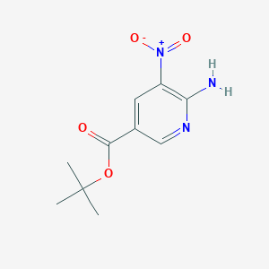molecular formula C10H13N3O4 B2865541 Tert-butyl 6-amino-5-nitropyridine-3-carboxylate CAS No. 2248362-80-1