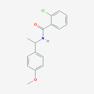 molecular formula C16H16ClNO2 B286555 2-chloro-N-[1-(4-methoxyphenyl)ethyl]benzamide 