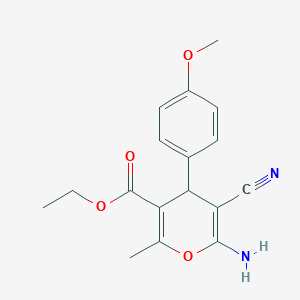 ethyl 6-amino-5-cyano-4-(4-methoxyphenyl)-2-methyl-4H-pyran-3-carboxylate