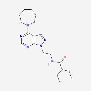 N-(2-(4-(azepan-1-yl)-1H-pyrazolo[3,4-d]pyrimidin-1-yl)ethyl)-2-ethylbutanamide