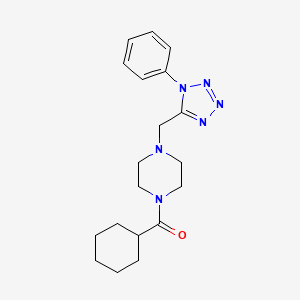 cyclohexyl(4-((1-phenyl-1H-tetrazol-5-yl)methyl)piperazin-1-yl)methanone