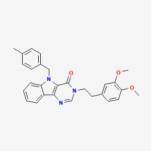 3-(3,4-dimethoxyphenethyl)-5-(4-methylbenzyl)-3H-pyrimido[5,4-b]indol-4(5H)-one