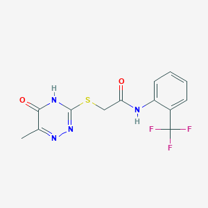 2-((6-methyl-5-oxo-4,5-dihydro-1,2,4-triazin-3-yl)thio)-N-(2-(trifluoromethyl)phenyl)acetamide