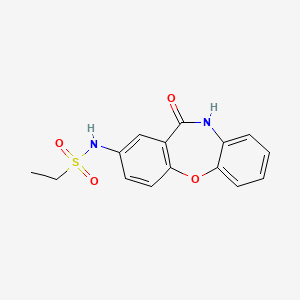 molecular formula C15H14N2O4S B2865595 N-(11-oxo-10,11-dihydrodibenzo[b,f][1,4]oxazepin-2-yl)ethanesulfonamide CAS No. 922011-32-3