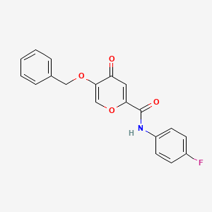 5-(benzyloxy)-N-(4-fluorophenyl)-4-oxo-4H-pyran-2-carboxamide