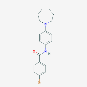 molecular formula C19H21BrN2O B286561 N-[4-(1-azepanyl)phenyl]-4-bromobenzamide 
