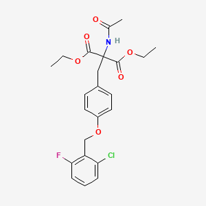 B2865617 Diethyl 2-(acetylamino)-2-{4-[(2-chloro-6-fluorobenzyl)oxy]benzyl}malonate CAS No. 439108-33-5