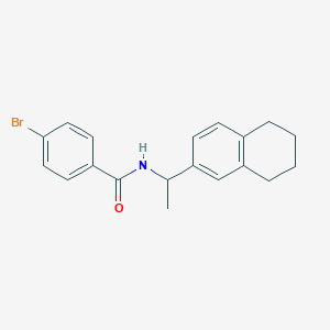 molecular formula C19H20BrNO B286562 4-bromo-N-[1-(5,6,7,8-tetrahydro-2-naphthalenyl)ethyl]benzamide 