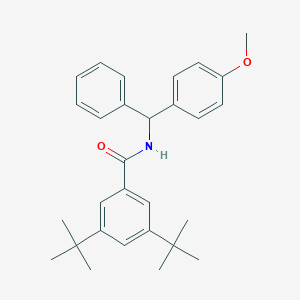 molecular formula C29H35NO2 B286563 3,5-ditert-butyl-N-[(4-methoxyphenyl)(phenyl)methyl]benzamide 