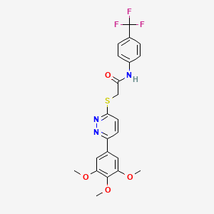 N-(4-(trifluoromethyl)phenyl)-2-((6-(3,4,5-trimethoxyphenyl)pyridazin-3-yl)thio)acetamide