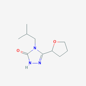 4-(2-methylpropyl)-3-(oxolan-2-yl)-4,5-dihydro-1H-1,2,4-triazol-5-one