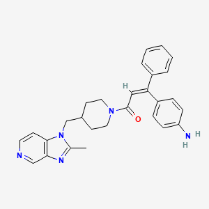 molecular formula C28H29N5O B2865643 (Z)-3-(4-aminophenyl)-1-(4-((2-methyl-1H-imidazo[4,5-c]pyridin-1-yl)methyl)piperidin-1-yl)-3-phenylprop-2-en-1-one CAS No. 179173-55-8