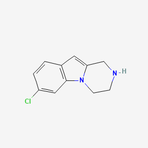 molecular formula C11H11ClN2 B2865648 7-chloro-1H,2H,3H,4H-pyrazino[1,2-a]indole CAS No. 287384-61-6