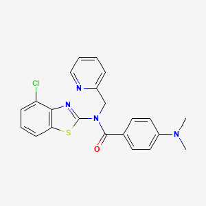 N-(4-chlorobenzo[d]thiazol-2-yl)-4-(dimethylamino)-N-(pyridin-2-ylmethyl)benzamide