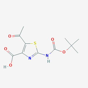 5-Acetyl-2-[(2-methylpropan-2-yl)oxycarbonylamino]-1,3-thiazole-4-carboxylic acid