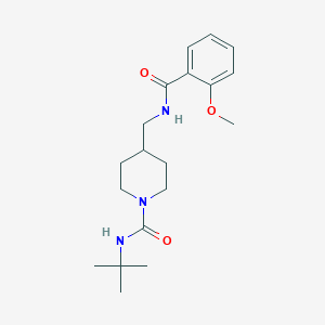 molecular formula C19H29N3O3 B2865657 N-(tert-butyl)-4-((2-methoxybenzamido)methyl)piperidine-1-carboxamide CAS No. 1235646-75-9