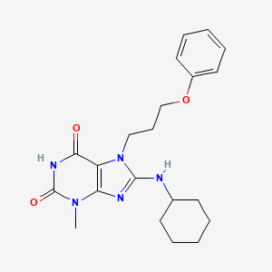 8-(Cyclohexylamino)-3-methyl-7-(3-phenoxypropyl)purine-2,6-dione