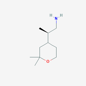 (2R)-2-(2,2-Dimethyloxan-4-yl)propan-1-amine