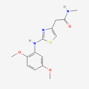 2-(2-((2,5-dimethoxyphenyl)amino)thiazol-4-yl)-N-methylacetamide