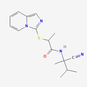 N-(1-cyano-1,2-dimethylpropyl)-2-{imidazo[1,5-a]pyridin-3-ylsulfanyl}propanamide