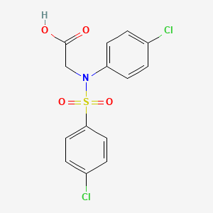 2-{4-Chloro[(4-chlorophenyl)sulfonyl]anilino}acetic acid