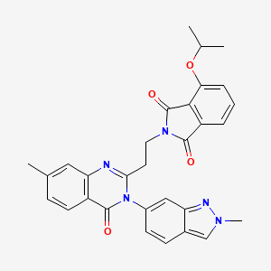 4-isopropoxy-2-(2-(7-methyl-3-(2-methyl-2H-indazol-6-yl)-4-oxo-3,4-dihydroquinazolin-2-yl)ethyl)isoindoline-1,3-dione