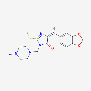5-(1,3-benzodioxol-5-ylmethylene)-3-[(4-methylpiperazino)methyl]-2-(methylsulfanyl)-3,5-dihydro-4H-imidazol-4-one