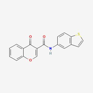 molecular formula C18H11NO3S B2865691 N-(benzo[b]thiophen-5-yl)-4-oxo-4H-chromene-3-carboxamide CAS No. 477556-06-2