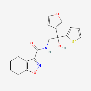 N-(2-(furan-3-yl)-2-hydroxy-2-(thiophen-2-yl)ethyl)-4,5,6,7-tetrahydrobenzo[d]isoxazole-3-carboxamide