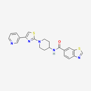 N-(1-(4-(pyridin-3-yl)thiazol-2-yl)piperidin-4-yl)benzo[d]thiazole-6-carboxamide