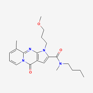 molecular formula C21H28N4O3 B2865702 N-丁基-1-(3-甲氧基丙基)-N,9-二甲基-4-氧代-1,4-二氢吡啶并[1,2-a]吡咯并[2,3-d]嘧啶-2-甲酰胺 CAS No. 900901-70-4