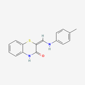 molecular formula C16H14N2OS B2865705 (2E)-2-{[(4-methylphenyl)amino]methylidene}-3,4-dihydro-2H-1,4-benzothiazin-3-one CAS No. 338416-73-2